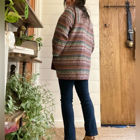 Striped kimono jacket in Gheri Cotton Made in Nepal - Picture 6 of 12